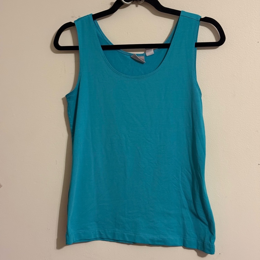 Chico's Vibrant Blue Nylon-Spandex Top